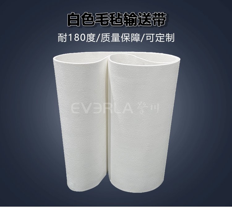 食品級(jí)白色毛氈<a href='http://www.ontimecarpet.com/shusongdai/' target='_blank'><u>輸送帶</u></a>
